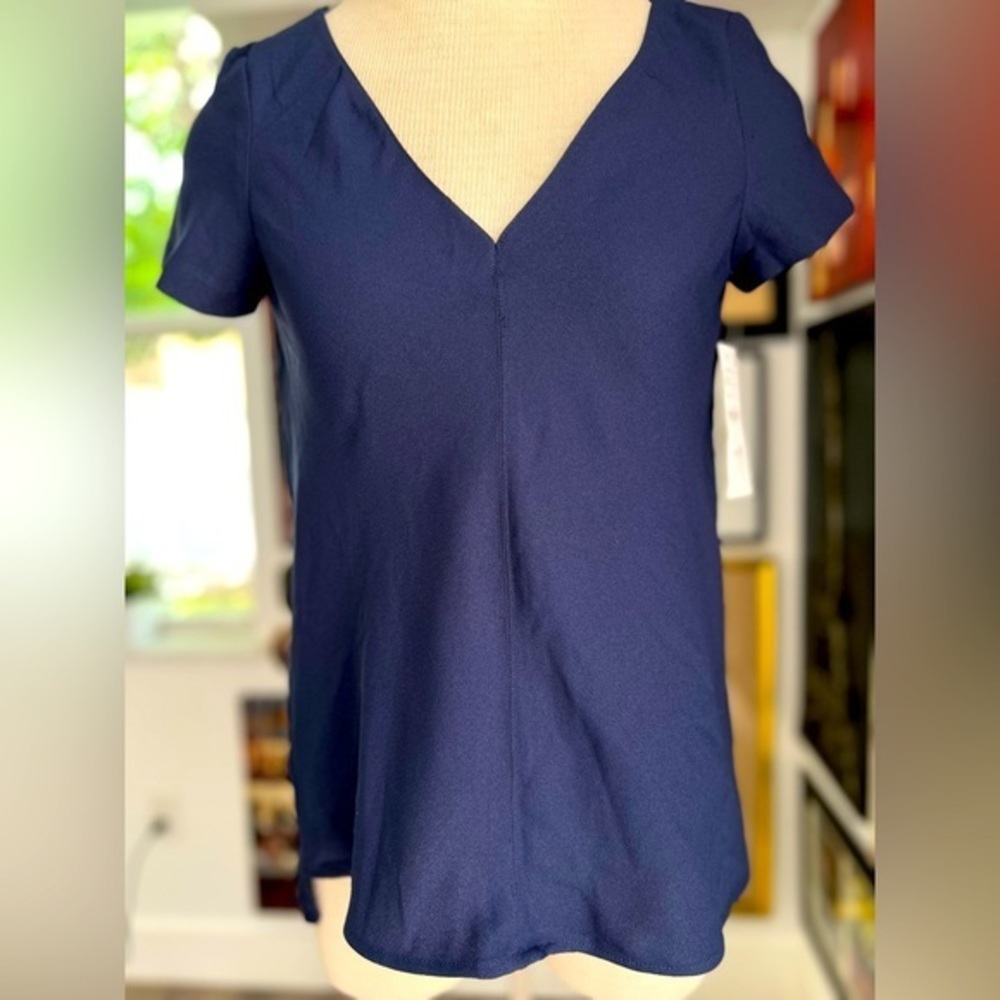 Navy blouse great material NWT‎ ZARA
